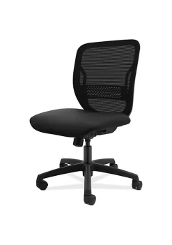 Hon Company Gateway Mid-Back Task Chair, Black Seat, Armless