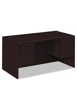 Hon Company 10500 Series.75-Height Double Pedestal Desk, 60w x 30d x 29-1/2h, Mahogany -Hon Company Shop Belk 13