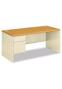 Hon Company 38000 Series Left Pedestal Desk, 66w x 30d x 29-1/2h, Harvest/Putty -Hon Company Shop Belk 166