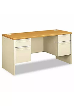 Hon Company 38000 Series Kneespace Credenza, 60w x 24d x 29-1/2h, Harvest/Putty -Hon Company Shop Belk 172
