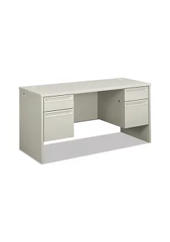Hon Company 38000 Series Kneespace Credenza, 60w x 24d x 29.5h, Silver Mesh/Light Gray