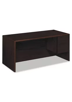 Hon Company 10700 Series "L" Desk, 3/4 Right Pedestal, 66w x 30d x 29.5h, Mahogany