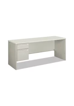 Hon Company 38000 Series Single Pedestal Credenza, 72w x 24d x 29.5h, Left, Silver/Gray