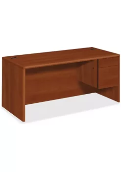 Hon Company 10700 Series "L" Desk, 3/4 Right Pedestal, 66w x 30d x 29 1/2h, Cognac