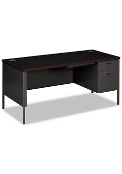 Hon Company Metro Classic Right Pedestal Desk, 66w x 30d, Mahogany/Charcoal -Hon Company Shop Belk 263