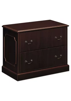 Hon Company 94000 Series Two-Drawer Lateral File, 37-1/2w x 20-1/2d x 29-1/2h, Mahogany