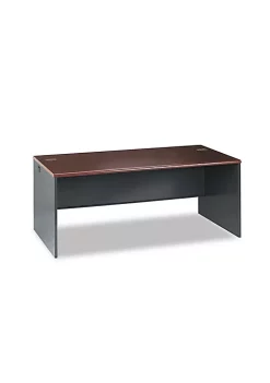 Hon Company 38000 Series Desk Shell, 72w x 36d x 29-1/2h, Mahogany/Charcoal