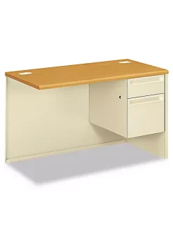 Hon Company 38000 Series Flush Return, Right, 48w x 24d x 29-1/2h, Harvest/Putty -Hon Company Shop Belk 305