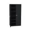 Hon Company Assembled Storage Cabinet, 36w x 18-1/4d x 71-3/4h, Black