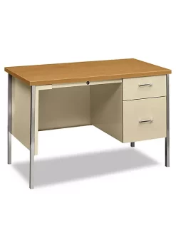 Hon Company 34000 Series Right Pedestal Desk, 45 1/4w x 24d x 29.5h, Harvest/Putty