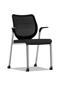 Hon Company Nucleus Multipurpose Stacking Chair, ilira-Stretch M4 Back/Platinum
