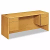 Hon Company 10700 Kneespace Credenza,.75 Height Pedestals, 72w x 24d x 29.5h, Harvest