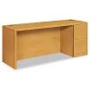 Hon Company 10700 Series Right Pedestal Credenza, 72w x 24d x 29 1/2h, Harvest