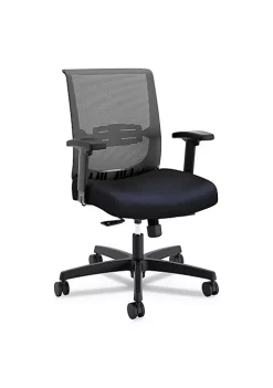 Hon Company Convergence Mid-Back Task Chair, Navy/Black, Base: Black
