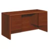 Hon Company 10700 Kneespace Credenza, 3/4 Height Pedestals, 60 x 24 x 29.5, Cognac